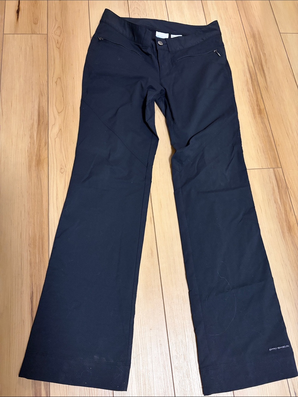 Columbia Omni Shield Hiking Pants Women’s Size 8 Black Stretch Trail Outdoor